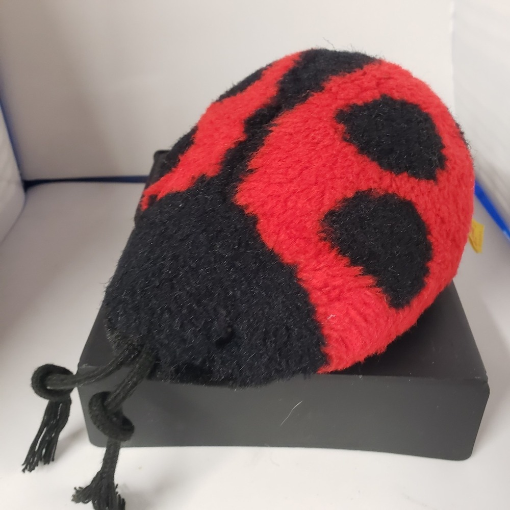 Vintage Steiff Ladybug Pull String Working lullaby Music Player Red & Black